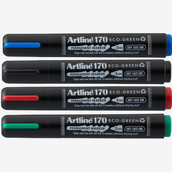 Permanent marker ARTLINE 170 Eco Green - Dry safe 2 weeks, corp plastic, varf rotund 2.0mm - 3.16.107 imagine grupa 3.16.107