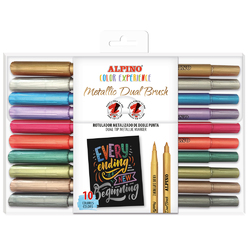 Marker metalic cu 2 capete varf fine/tip pensula, ALPINO Color Experience - 15.8.73 imagine grupa 15.8.73